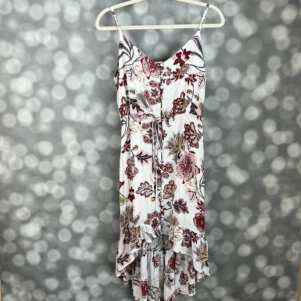 Sanctuary women’s button down floral print high low dress. Size Small.